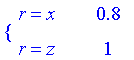 PIECEWISE([r = x, .8],[r = z, 1])