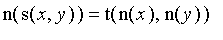 n(s(x,y)) = t(n(x),n(y))