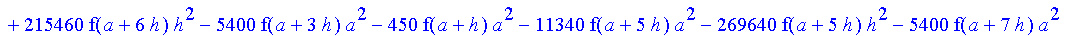 1/3628800*1/h^10*(f(b)-10*f(a+9*h)+45*f(a+8*h)+210*f(a+6*h)+210*f(a+4*h)+45*f(a+2*h)+f(a)-120*f(a+7*h)-252*f(a+5*h)-120*f(a+3*h)-10*f(a+h))*x^10+1/3628800*1/h^10*(-2385*f(a+2*h)*h+460*f(a+9*h)*h-45*f(b...
