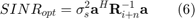 $$SINR_{opt}=\sigma_s^2\textbf{a}^H\textbf{R}_{i+n}^{-1}\textbf{a}\qquad(6)$$