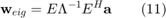 $$\textbf{w}_{eig} =E \Lambda^{-1} E^H\textbf{a}\qquad(11)$$