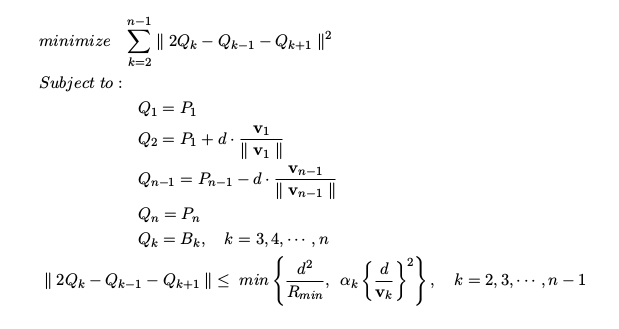 A Convex Optimization Approach To Smooth Trajectories For Motion