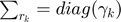 $\sum_{r_{k}}=diag(\gamma_{k})$